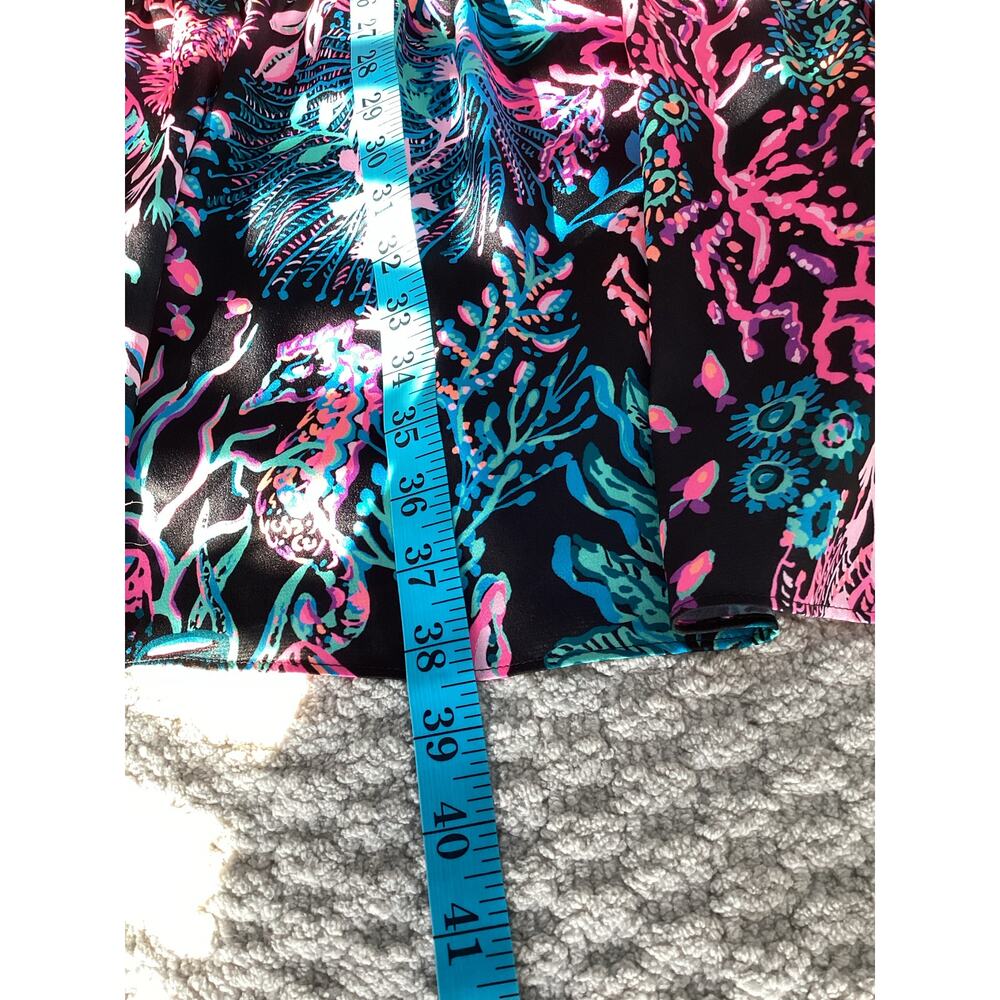 Lilly Pulitzer Ariella Swing Mini Dress Onyx Twilight Coral Engineered SZ Large - Picture 11 of 11